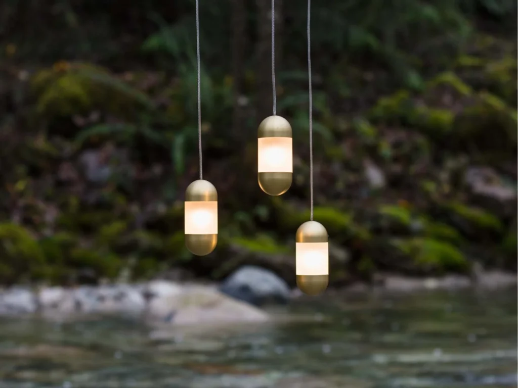 OLO LED pendant light with oval acrylic diffuser. Designed and manufactured by Karice.