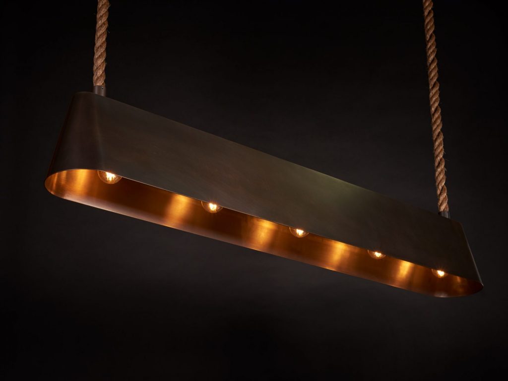 Kitchen island pendant for private residence in Echo Island, Fraser Valley. Manufactured by Karice.