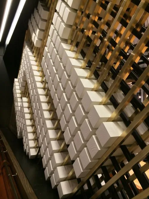 Lattice wall art installation for Earls Kitchen and Bar in Dadeland, Miami, FL, USA. Fabricated by Karice.