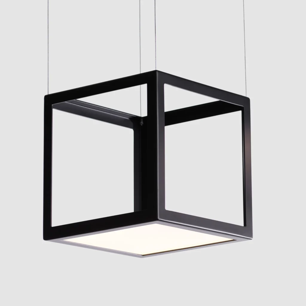 Frame fixture by Karice Lighting, available as an unlit frame or with a downlit LED panel.