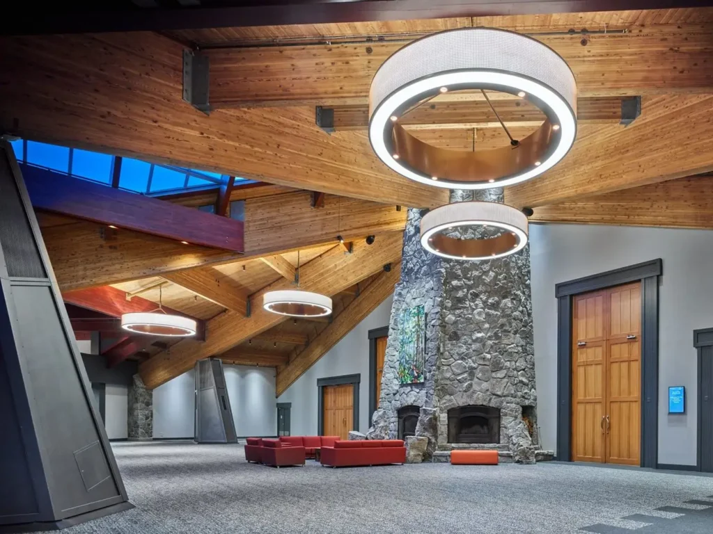 Custom lighting idea from the Whistler Conference Centre